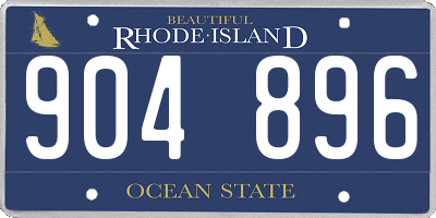 RI license plate 904896