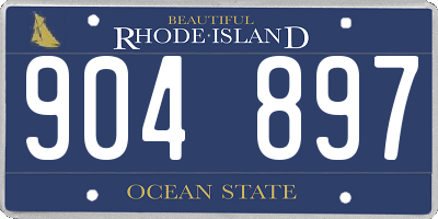RI license plate 904897