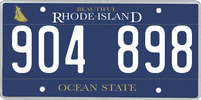 RI license plate 904898