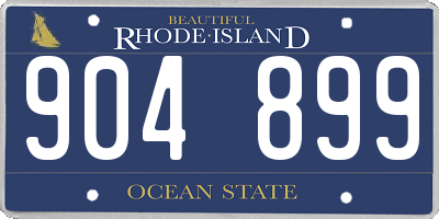 RI license plate 904899