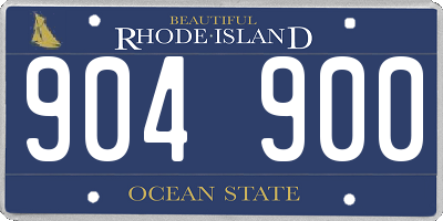 RI license plate 904900