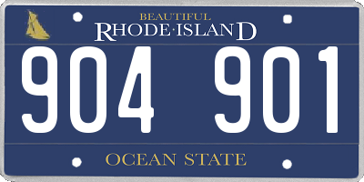 RI license plate 904901