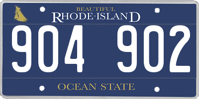 RI license plate 904902