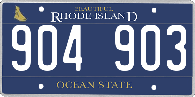 RI license plate 904903