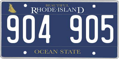RI license plate 904905
