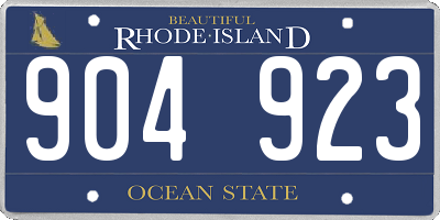 RI license plate 904923