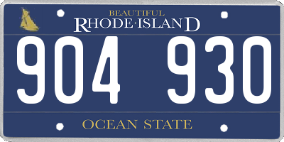 RI license plate 904930