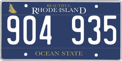 RI license plate 904935