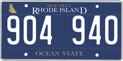RI license plate 904940