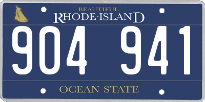 RI license plate 904941