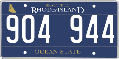 RI license plate 904944