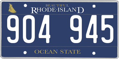RI license plate 904945