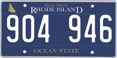 RI license plate 904946
