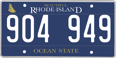 RI license plate 904949