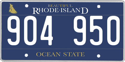 RI license plate 904950