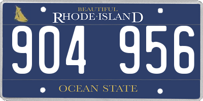 RI license plate 904956