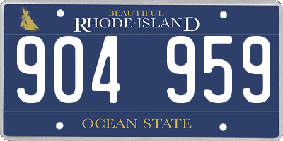 RI license plate 904959