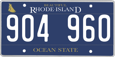 RI license plate 904960