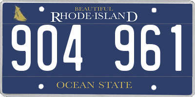 RI license plate 904961