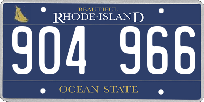 RI license plate 904966