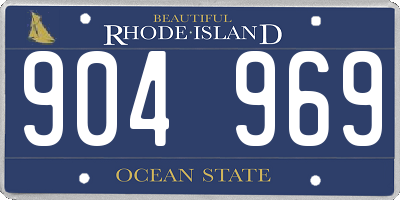 RI license plate 904969