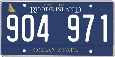 RI license plate 904971