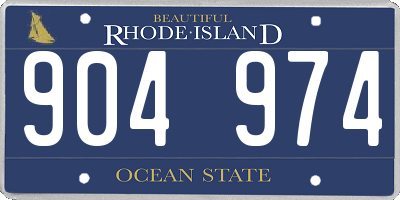 RI license plate 904974