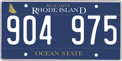 RI license plate 904975