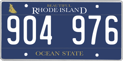 RI license plate 904976