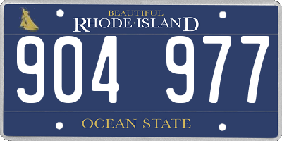 RI license plate 904977