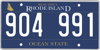 RI license plate 904991