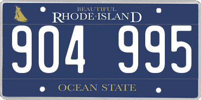 RI license plate 904995