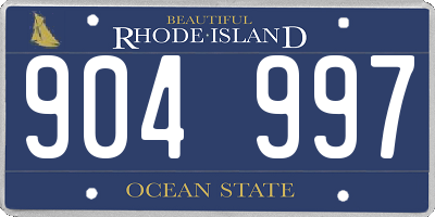 RI license plate 904997