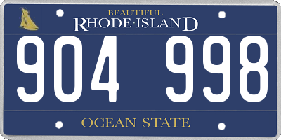 RI license plate 904998
