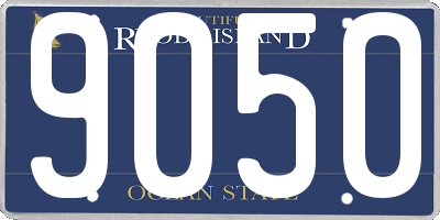 RI license plate 9050