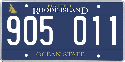 RI license plate 905011