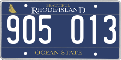 RI license plate 905013