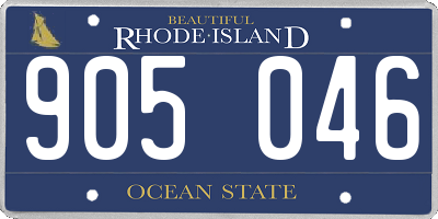 RI license plate 905046