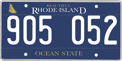 RI license plate 905052