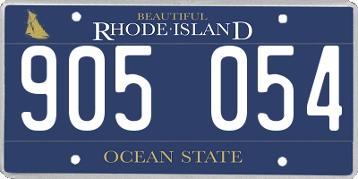 RI license plate 905054