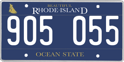 RI license plate 905055