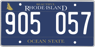 RI license plate 905057