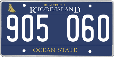 RI license plate 905060