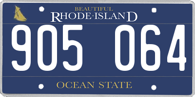 RI license plate 905064