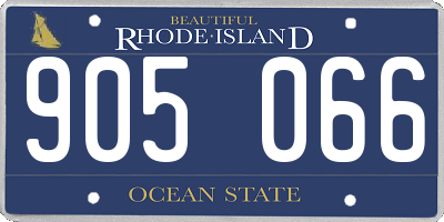 RI license plate 905066