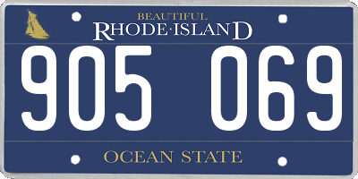 RI license plate 905069