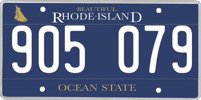 RI license plate 905079