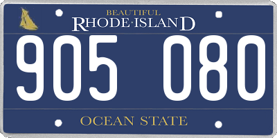 RI license plate 905080