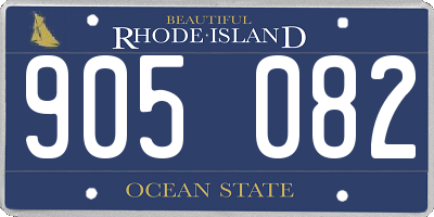 RI license plate 905082