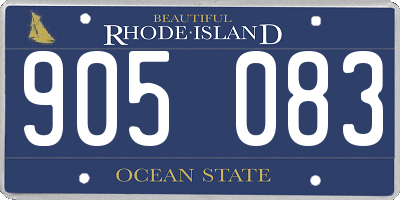 RI license plate 905083